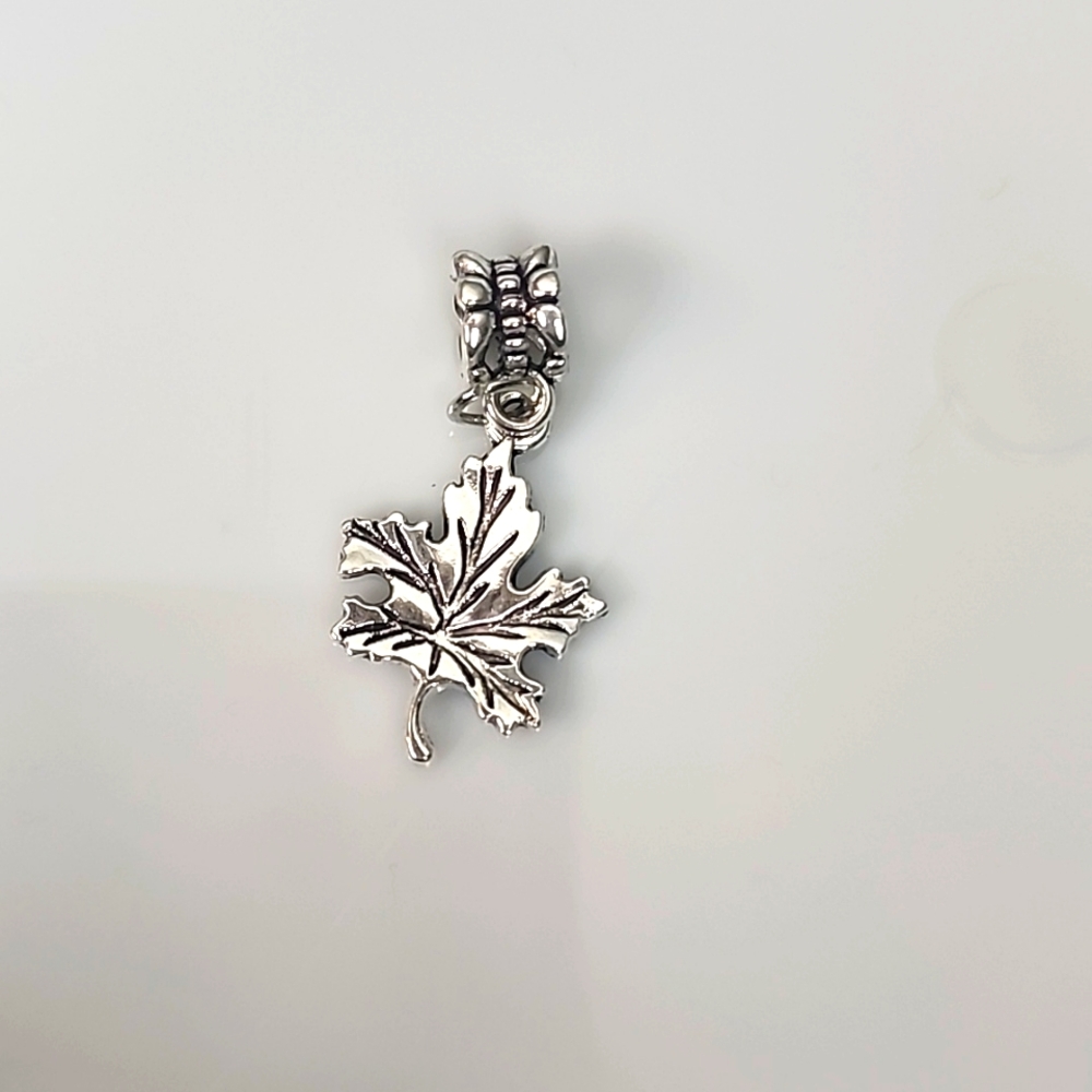 MAPLE  Leaf Charm for European Style Bracelets Fits Pandora Systems